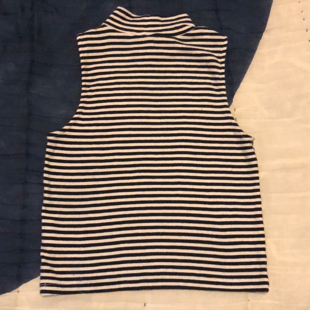 Black and White striped tanktop